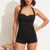 Discount 😍 Seafolly Ladies Seafolly Collective Boyleg One Piece Black 👏