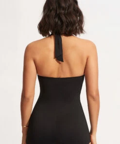 Discount 😍 Seafolly Ladies Seafolly Collective Boyleg One Piece Black 👏 -Seafolly Sales Shop 10316 942 Black 5