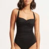 Coupon 🤩 Seafolly Ladies Seafolly Collective Twist Halter One Piece Black ❤️