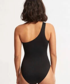 Cheapest 🔔 Seafolly Ladies Seafolly Collective One Shoulder One Piece Black 🔔 -Seafolly Sales Shop 10887 942 Black 4