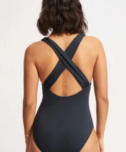 Hot Sale 🤩 Seafolly Ladies Seafolly Collective Cross Back One Piece True navy 😀 -Seafolly Sales Shop 10950 942 True2520Navy 4
