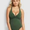 Cheap ✔️ Seafolly Ladies Seafolly DD Wrap Front One Piece Ivy ⭐