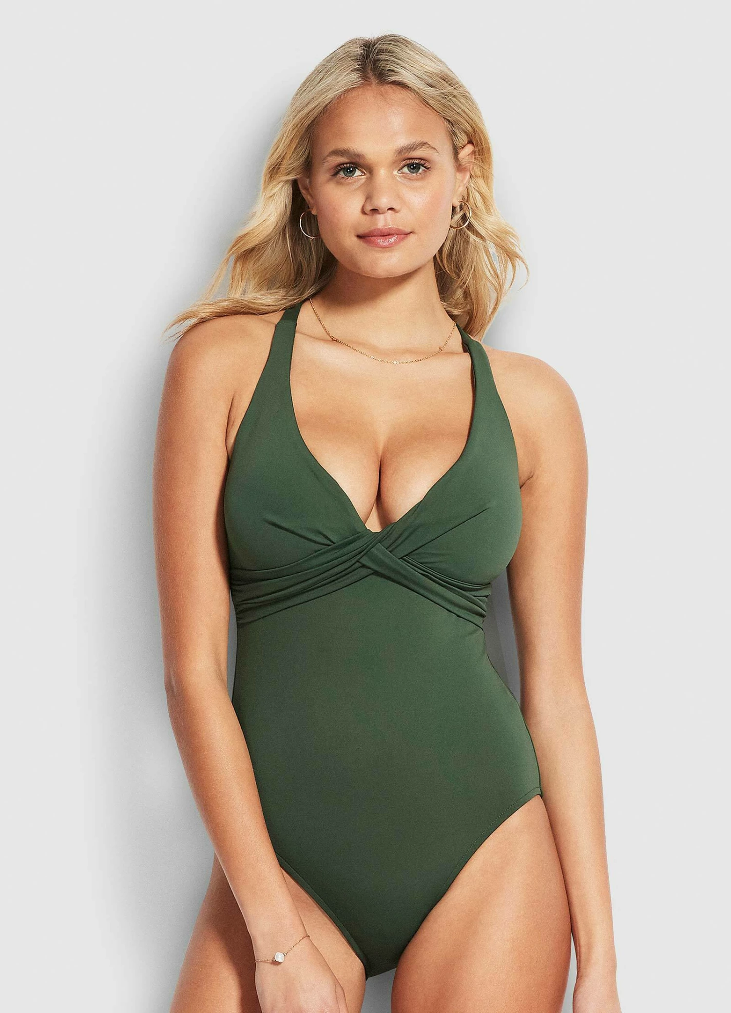 Cheap ✔️ Seafolly Ladies Seafolly DD Wrap Front One Piece Ivy ⭐ 1 Cheap ✔️ Seafolly Ladies Seafolly DD Wrap Front One Piece Ivy ⭐