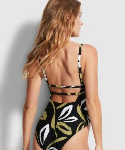 Cheap 🧨 Seafolly Ladies Laguna Ring Maillot Black 😍 -Seafolly Sales Shop 10969 893 Black 5