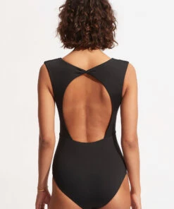 Brand new ❤️ Seafolly Ladies Seafolly Collective V Neck One Piece Black 👍 -Seafolly Sales Shop 11003 942 Black 5