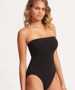 Cheapest ✨ Seafolly Ladies Sea Dive DD Bandeau One Piece Black ⭐ -Seafolly Sales Shop 11011DD861 Black 3