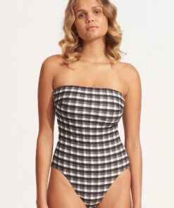 Top 10 ❤️ Seafolly Ladies Portofino DD Bandeau One Piece Black 👏