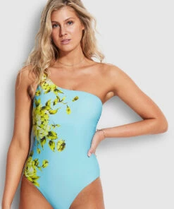 Best reviews of 🛒 Seafolly Ladies Full Bloom One Shoulder One Piece Sky ✔️
