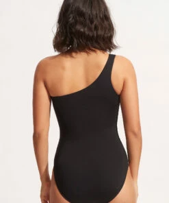 Brand new ⭐ Seafolly Ladies Seafolly Collective Tie Waist One Piece Black 👍 -Seafolly Sales Shop 11027 942 Black 6