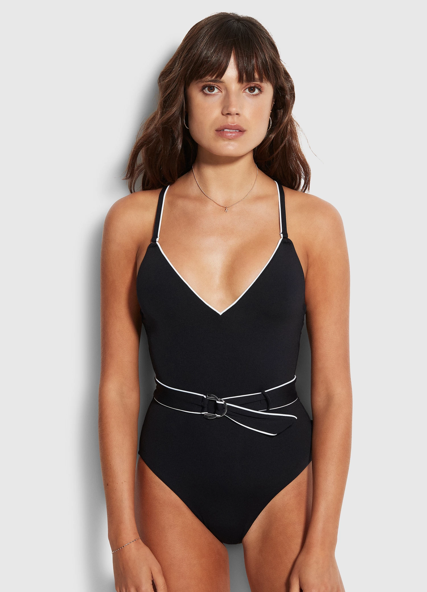 Buy π Seafolly Ladies Active V Neck Maillot Black π 2 Buy π Seafolly Ladies Active V Neck Maillot Black π - Image 2