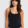 New ⭐ Seafolly Ladies Belize Scoop Back One Piece Black ⌛