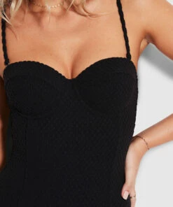 Budget ❤️ Seafolly Ladies Riviera Bustier Bra One piece Black ✔️ -Seafolly Sales Shop 11039 929 Black 5