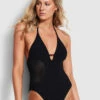 Top 10 🛒 Seafolly Ladies Dreamcatcher Halter One Piece Black 🌟