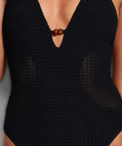 Top 10 🛒 Seafolly Ladies Dreamcatcher Halter One Piece Black 🌟 -Seafolly Sales Shop 11043 930 Black 6
