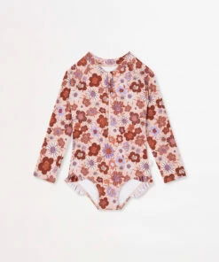 Top 10 🎉 Seafolly Girls Retro Girls Long Sleeve Ruffle Paddlesuit 🎁