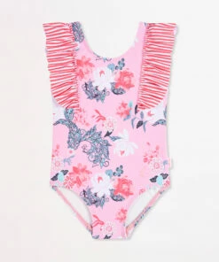 Outlet 🎉 Seafolly Girls Ruffle One Piece Floral 💯
