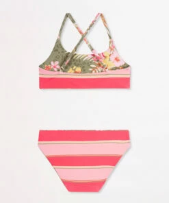 Discount ⌛ Seafolly Girls Reversible 👙 Bikini Set Tropical/stripe 🔔 -Seafolly Sales Shop 27004 248 Tropic2521Str 4