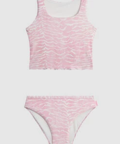 Promo ⌛ Seafolly Girls Zanzibar Zebra Longline Tankini Sweet pink 🔔