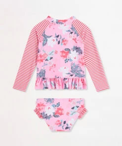 Discount 🛒 Seafolly Girls Ruffle Surf Set Floral 🎁 -Seafolly Sales Shop 27161T 258 Floral 2