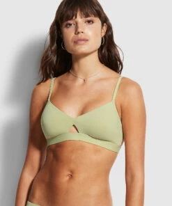 Budget 🛒 Seafolly Ladies Active Hybrid Bralette Pear 🎉