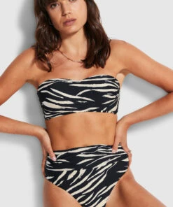 Top 10 👏 Seafolly Ladies Skin Deep Bustier Bandeau Black 🛒