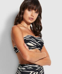 Top 10 π Seafolly Ladies Skin Deep Bustier Bandeau Black π 8 Top 10 π Seafolly Ladies Skin Deep Bustier Bandeau Black π -Seafolly Sales Shop 30877 940 Black 3