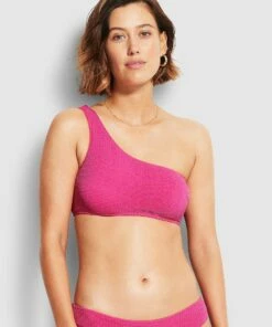 Best reviews of 🔥 Seafolly Ladies Sea Dive One Shoulder Top Fuchsia rose 🎁 -Seafolly Sales Shop 31018 861 FuchsiaRos 5