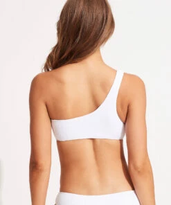 Hot Sale 😍 Seafolly Ladies Sea Dive One Shoulder Top White 😀 -Seafolly Sales Shop 31018 861 White 4