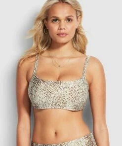 Buy 🎉 Seafolly Ladies Serpentine DD Square Neck Tank Top Chocolate 🎉