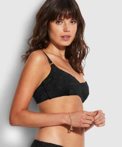 Discount 🔔 Seafolly Ladies Costa Bella Bralette Black ✔️ -Seafolly Sales Shop 31173 922 Black 3