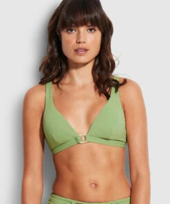 Flash Sale π Seafolly Ladies Belize Longline Tri Green tea π§¨