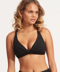 New 🧨 Seafolly Ladies Seafolly Collective DD Double Wrap Front Bra Black ⌛ -Seafolly Sales Shop 31275DD942 Black 3