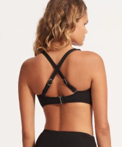 New 🧨 Seafolly Ladies Seafolly Collective DD Double Wrap Front Bra Black ⌛ -Seafolly Sales Shop 31275DD942 Black 4