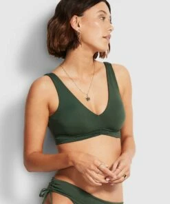 Wholesale π Seafolly Ladies V Neck Crop Top Ivy β 6 Wholesale π Seafolly Ladies V Neck Crop Top Ivy β -Seafolly Sales Shop 31297 065 Ivy 3