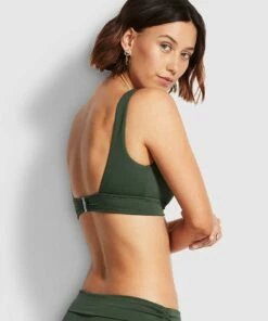 Wholesale π Seafolly Ladies V Neck Crop Top Ivy β 7 Wholesale π Seafolly Ladies V Neck Crop Top Ivy β -Seafolly Sales Shop 31297 065 Ivy 4