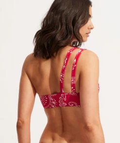 Hot Sale 👍 Seafolly Ladies Folklore One Shoulder Top Chilli red ⌛ -Seafolly Sales Shop 31313 933 Chilli2520Red 4