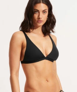 Cheapest 👏 Seafolly Ladies Seafolly Collective Longline Tri Top Black 🤩 -Seafolly Sales Shop 31329 942 Black 3