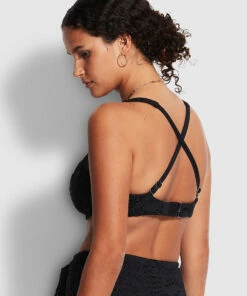 Outlet ❤️ Seafolly Ladies Costa Bella DD Underwire Bra Black ✔️ -Seafolly Sales Shop 31341DD922 Black 4