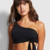 Best reviews of 👏 Seafolly Ladies Active One Shoulder Top Black 👏