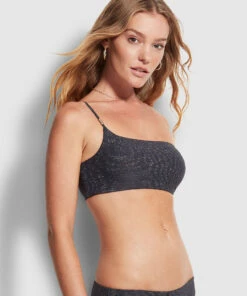 Hot Sale 👏 Seafolly Ladies Twilight One Shoulder Top Indigo ✔️ -Seafolly Sales Shop 31353 915 Indigo 3