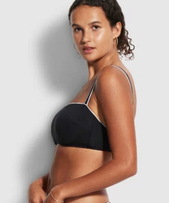 Discount ✨ Seafolly Ladies Active DD Bandeau Bra Black 🎁 -Seafolly Sales Shop 31363DD058 Black 3