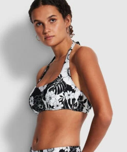 Best Sale 😀 Seafolly Ladies 🌞 Summer Of Love DD Scoop Neck Halter Top Black 👍 -Seafolly Sales Shop 31368DD928 Black 3
