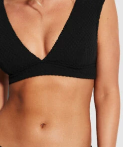 Wholesale 🎁 Seafolly Ladies Riviera Cap Sleeve Top Black 🔥 -Seafolly Sales Shop 31376 929 Black 6
