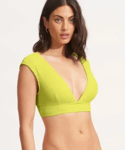 Wholesale ❤️ Seafolly Ladies Riviera Cap Sleeve Top Wild lime 🧨 -Seafolly Sales Shop 31376 929 Wild2520Lime 3