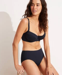 Cheap 🎉 Seafolly Ladies Seafolly Collective DD Cup Underwire Bra True navy 🎉