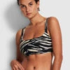 Flash Sale ⌛ Seafolly Ladies Skin Deep DD Tank Bra Black 🎉
