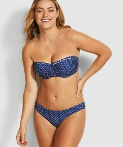Brand new 🌟 Seafolly Beach Belle Hipster 👙 Bikini Pants Blue opal 🌟