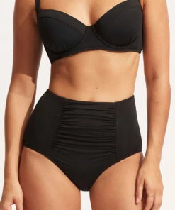 Wholesale 🔥 Seafolly Ladies Seafolly Collective High Waisted Pant Black 🤩 -Seafolly Sales Shop 40304 942 Black 4