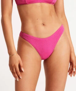 Cheapest 🛒 Seafolly Ladies Sea Dive High Cut Pant Fuchsia rose ⭐ -Seafolly Sales Shop 40305 861 FuchsiaRos 3
