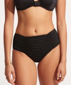 New π Seafolly Ladies Seafolly Collective Gathered Front Retro Pant Black βοΈ 9 New π Seafolly Ladies Seafolly Collective Gathered Front Retro Pant Black βοΈ -Seafolly Sales Shop 40343 942 Black 3
